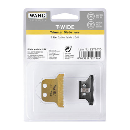 Wahl Extra Wide T Blade Set for Detailer Trimmer Gold