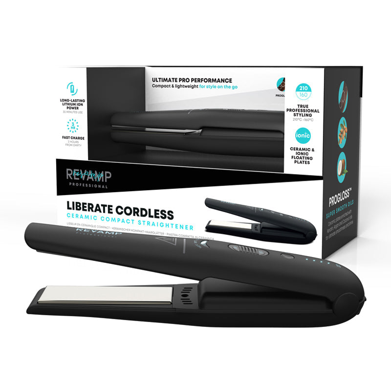 REVAMP Liberate Cordless Compact Ceramic Hair Straightener