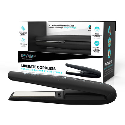 REVAMP Liberate Cordless Compact Ceramic Hair Straightener