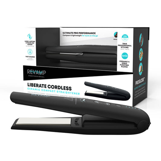 REVAMP Liberate Cordless Compact Ceramic Hair Straightener