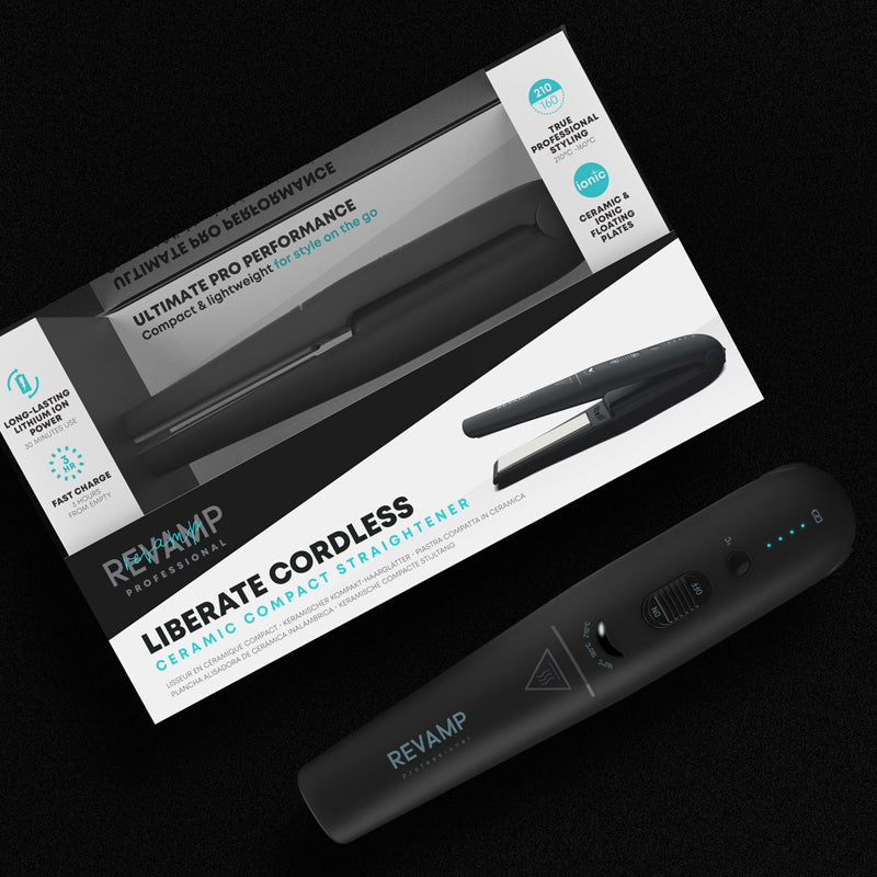 REVAMP Liberate Cordless Compact Ceramic Hair Straightener