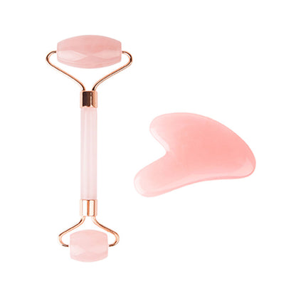 Brushworks Rose Resin Roller & Gua Sha