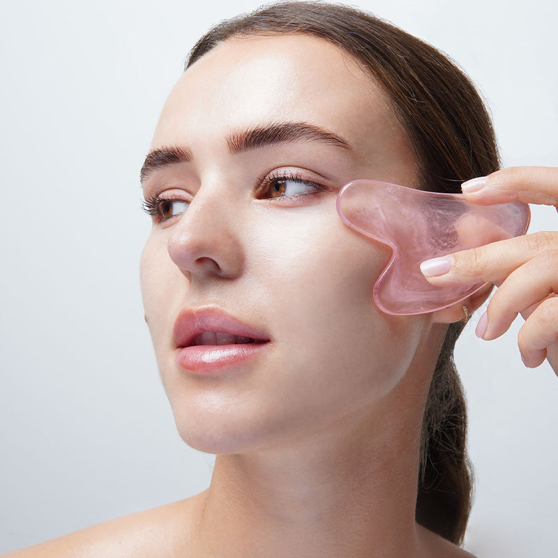 Brushworks Rose Resin Roller & Gua Sha