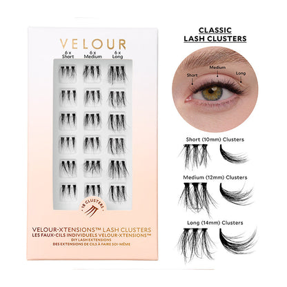 Velour DIY Lash Extension Cluster Packs Classic