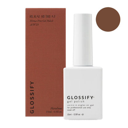 Glossify Hazelnut Rural Retreat Collection 15ml  Hema Free Gel