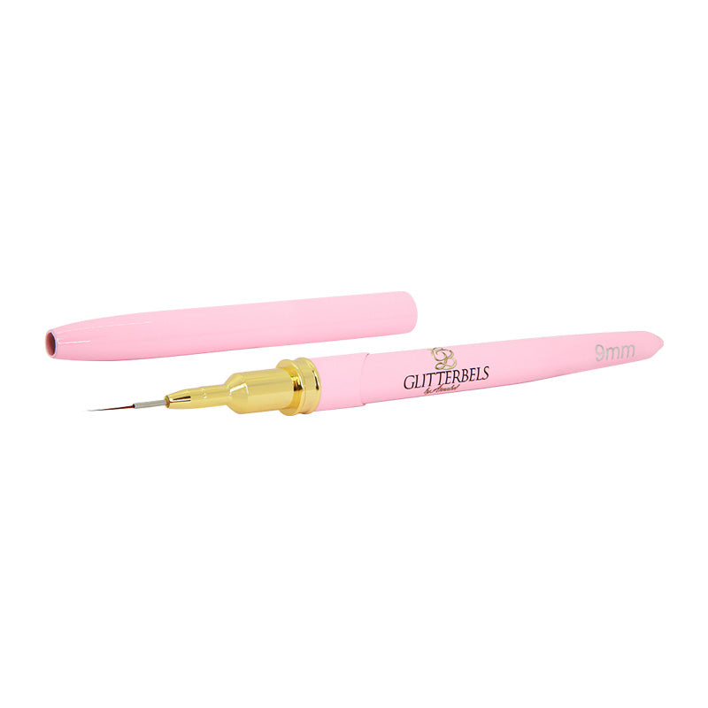 Glitterbels Pink Gel Liner Detail Brush 9mm