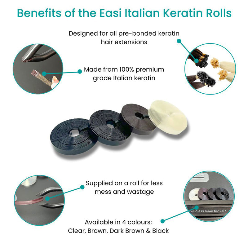 Hair Made Easi Easi Dark Brown Italian Keratin Rebonding Roll