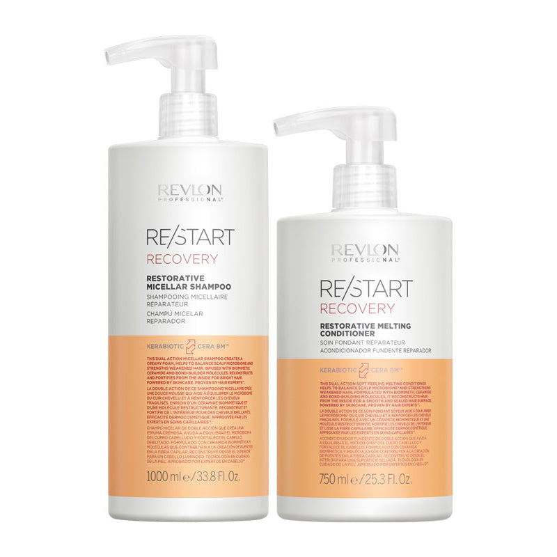 Restart Bond Repair Shampoo 1000ml & Conditioner 750ml by Revlon Professional
