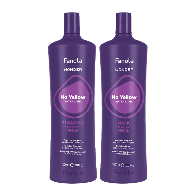 Fanola Wonder No yellow Shampoo & Mask 1000ml