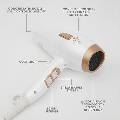 Beauty Works Hair Dryer with Brush