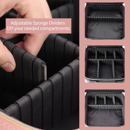 Bella Beauty Case Pink with LED Mirror