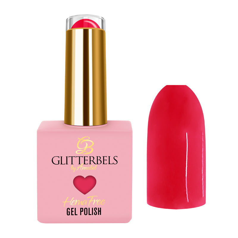 Glitterbels Hema Free Gel Polish 8ml Left On Red