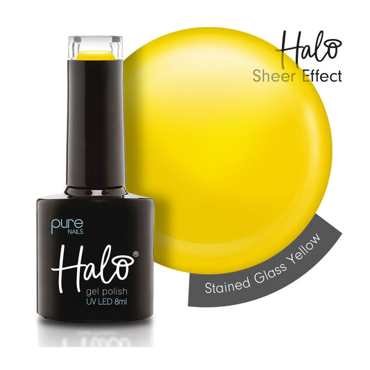 Halo Hema Free Gel Polish Yellow 8ml Stained Glass Collection