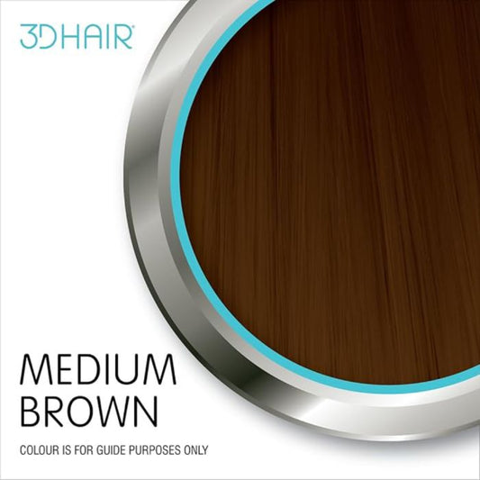 3D Hair Natural Hair Building Fibres For Thinning Hair - Medium Brown - 35g
