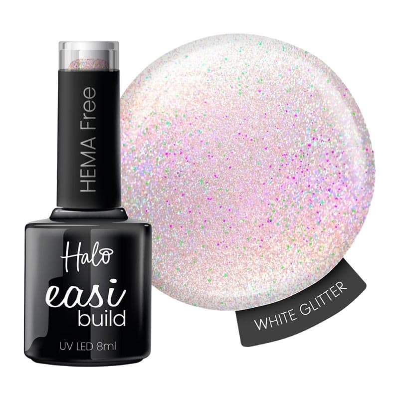 Halo EasiBuild HEMA-Free White Glitter 8ml