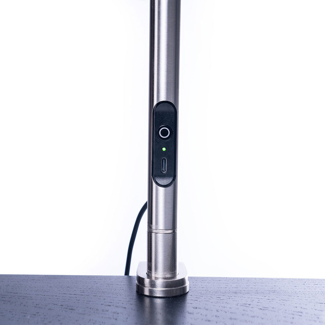 Daylight Slimline 4 Table Lamp Brushed Steel
