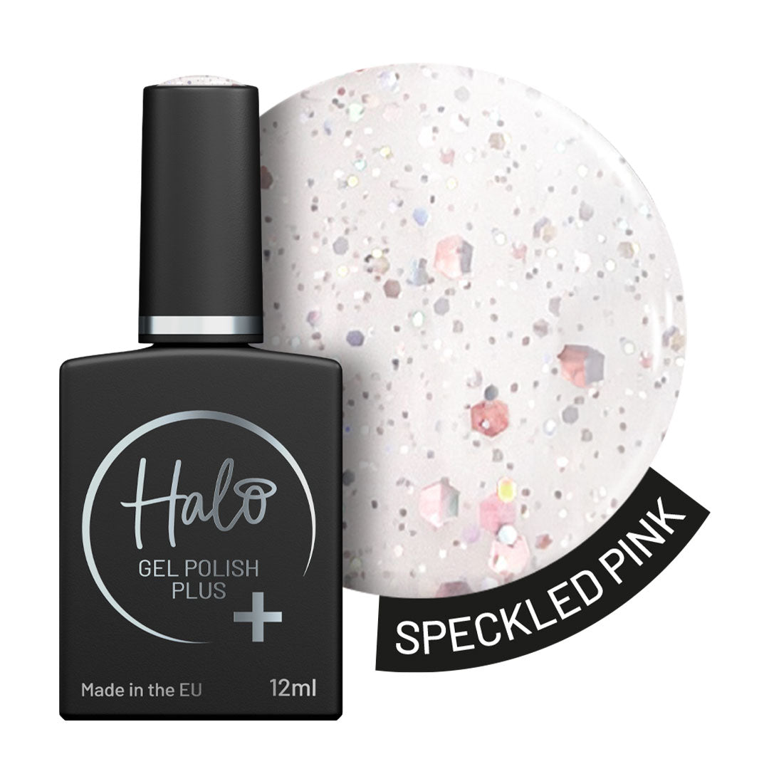 Halo Hema Free Gel Polish Plus Speckled Pink 12ml