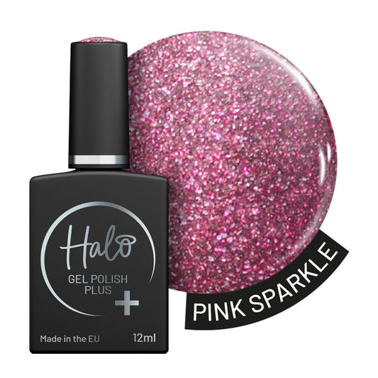 Halo Hema Free Gel Polish Plus Pink Sparkle 12ml