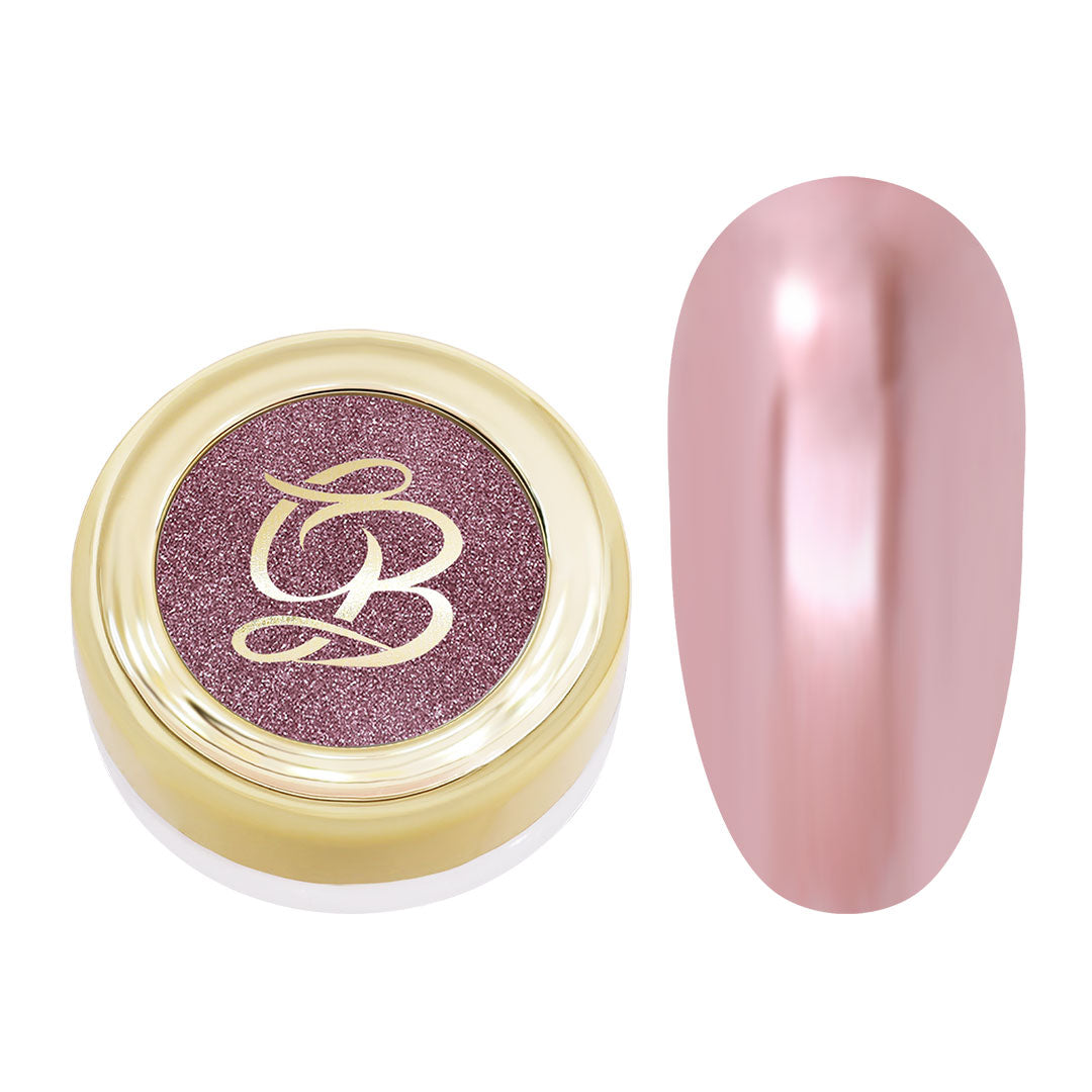 Glitterbels Pressed Chrome Powder Rose Tinted Mirror 0.55g