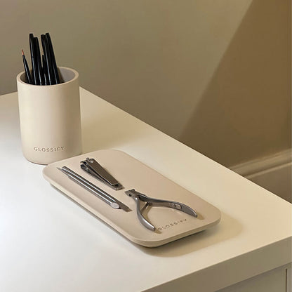 Glossify Tool Tray & Brush Holder Set