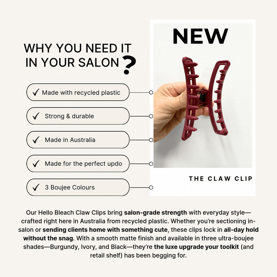Hello Bleach The Claw Clip Ivory