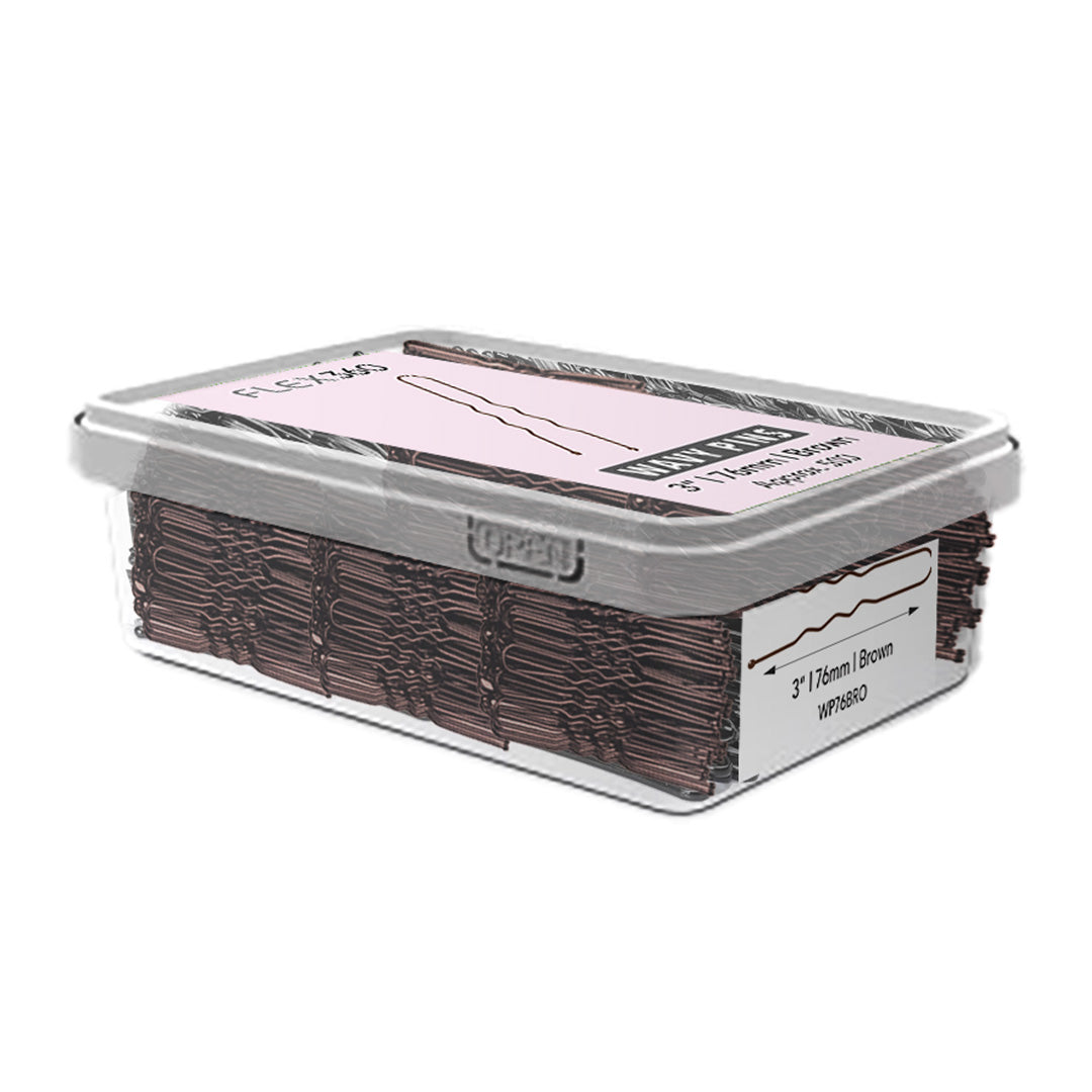 FLEX360 Wavy Pins Gloss Brown 76mm x 500