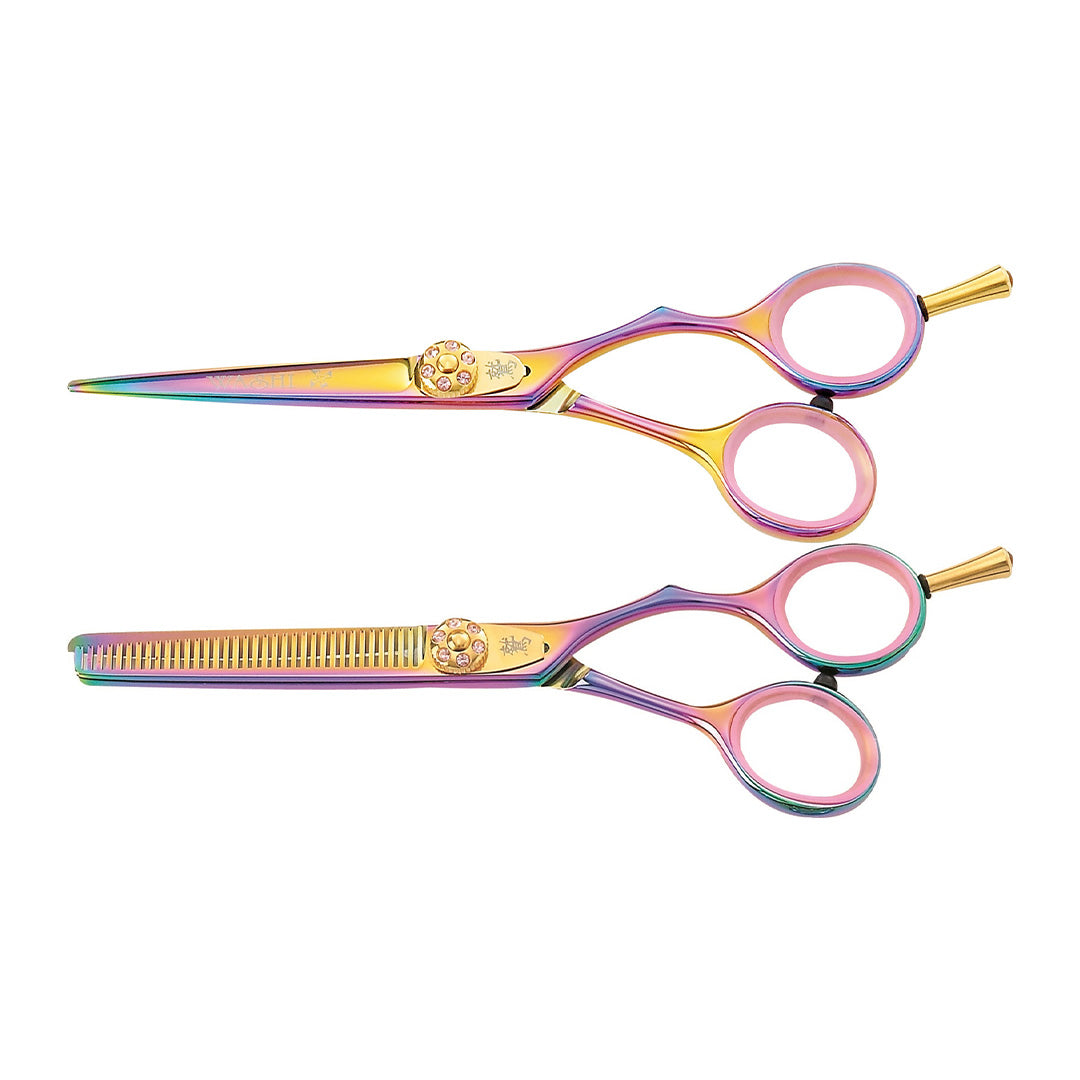 Washi 5" Gold Rainbow Titanium Scissor Set