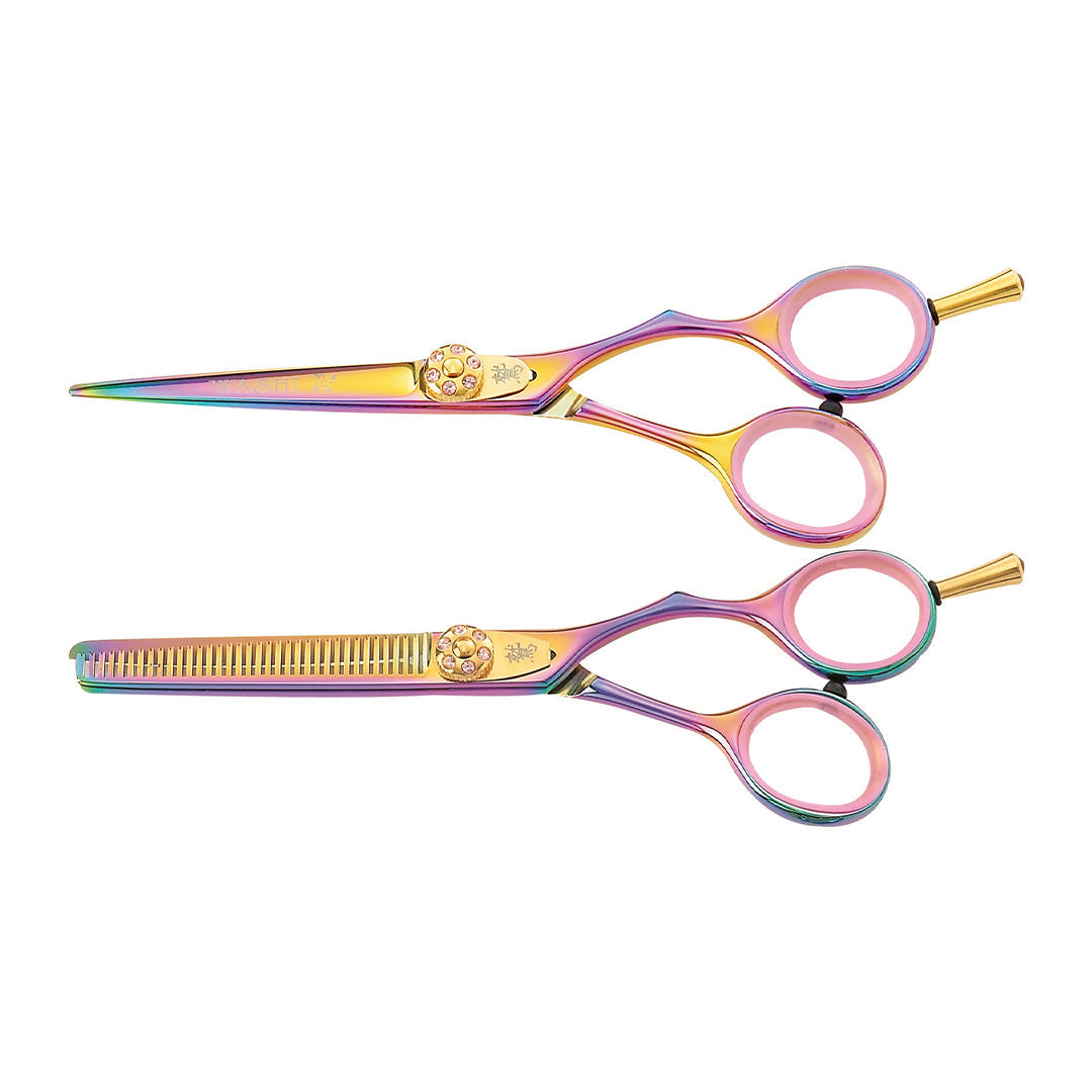 Washi 6" Gold Rainbow Titanium Scissor Set