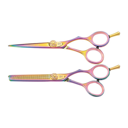 Washi 6" Gold Rainbow Titanium Scissor Set