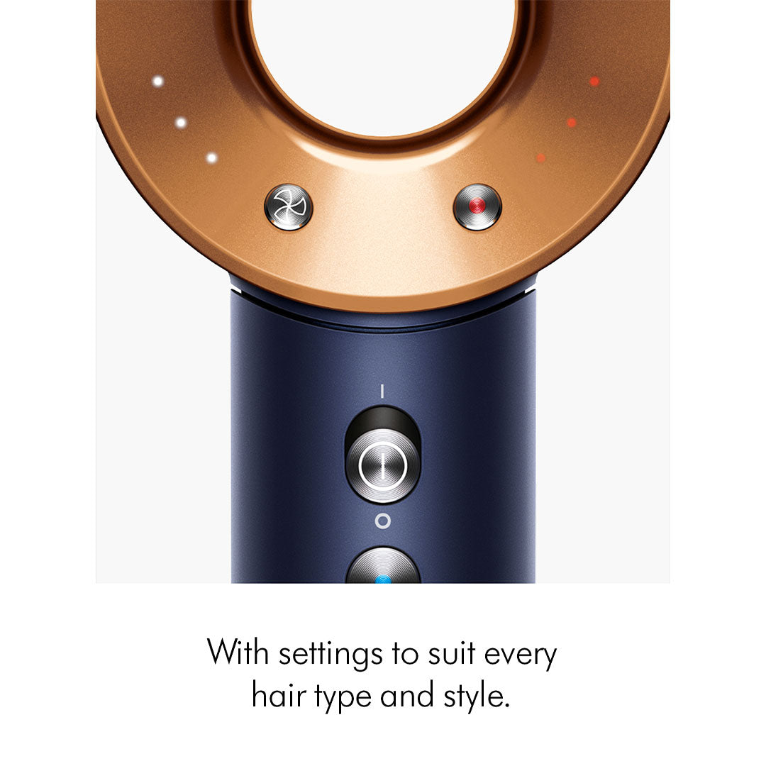 Dyson Supersonic Hair Dryer Straight and Wavy Prussian Blue and Copper