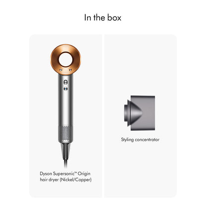 Dyson Supersonic Hair Dryer Origin Nickel and Copper