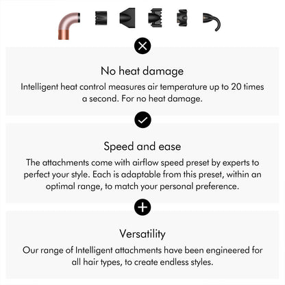 Dyson Straight + Wavy Supersonic r Hair Dryer Amber Silk/Pink Champagne