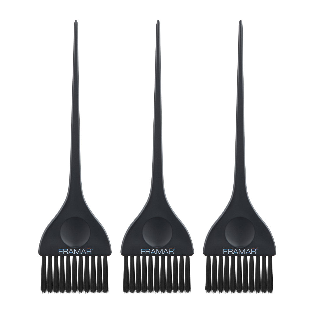 Framar Classic Color Brush Set Matte Black x 3