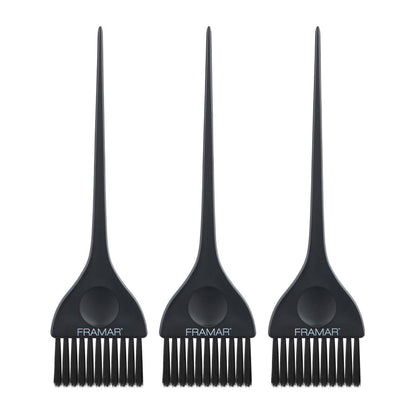 Framar Classic Color Brush Set Matte Black x 3