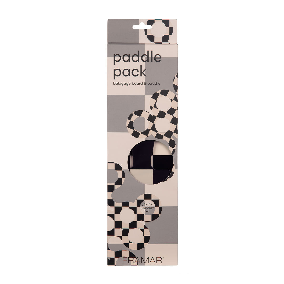 Framar Paddle Pack Checked Out Cream and Black