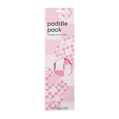 Framar Paddle Pack Checked Out Pink and White