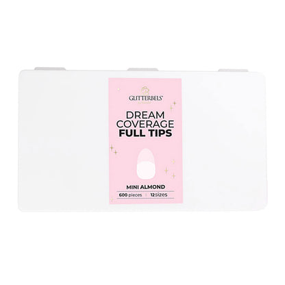 Glitterbels Dream Cover Full Tips Almond Mini Box of 600