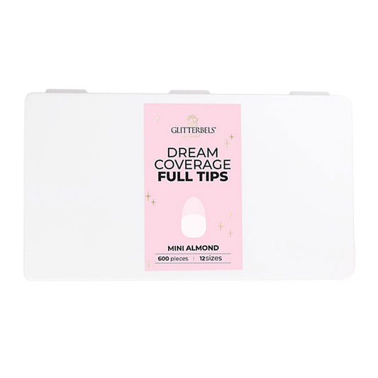 Glitterbels Dream Cover Full Tips Almond Mini Box of 600