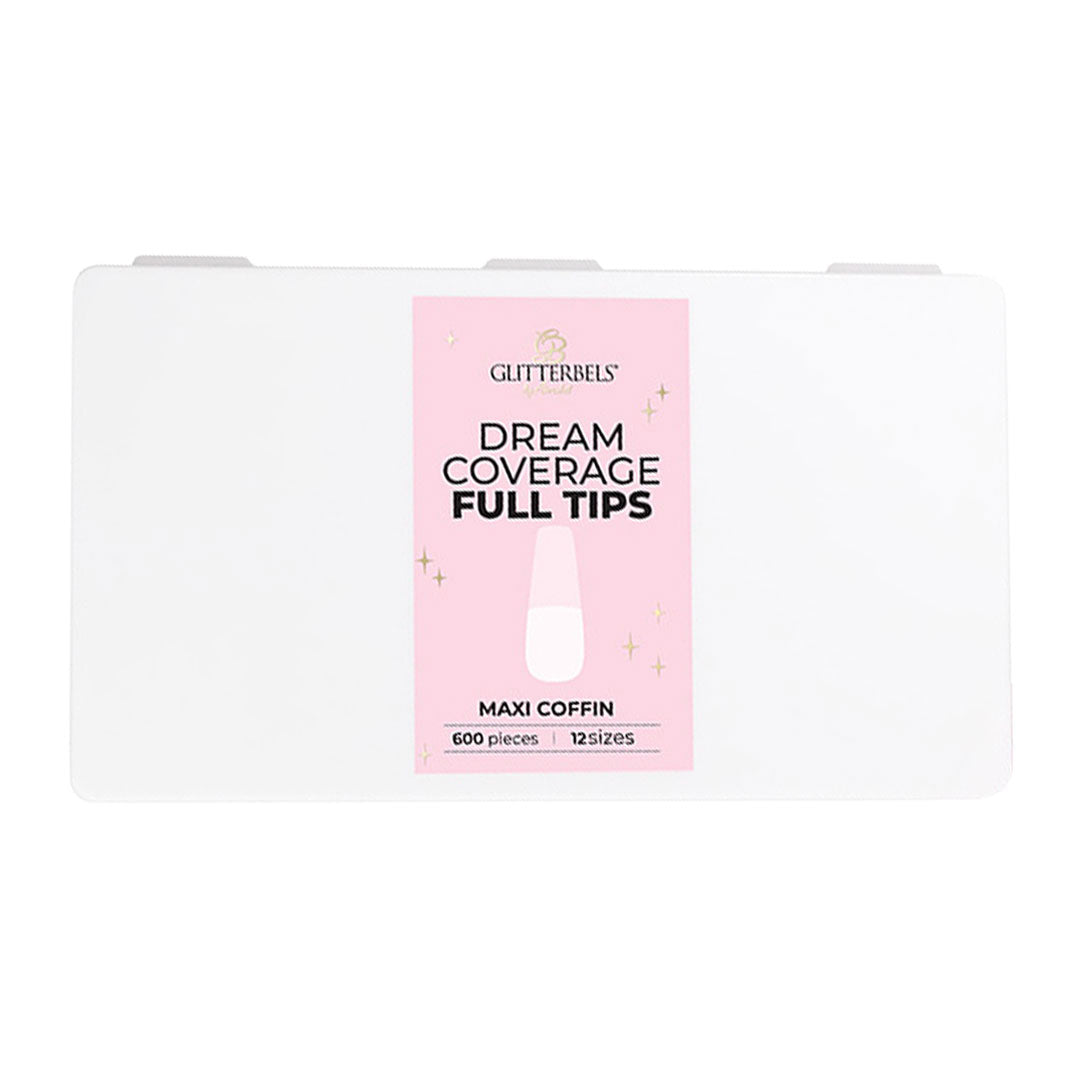 Glitterbels Dream Cover Full Tips Coffin Maxi Box of 600