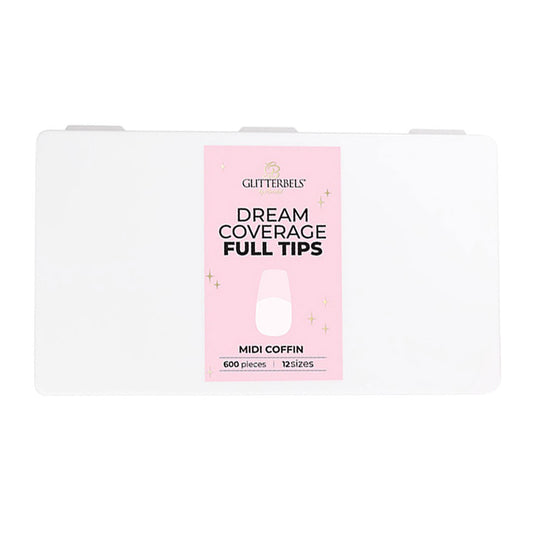 Glitterbels Dream Cover Full Tips Coffin Midi Box of 600