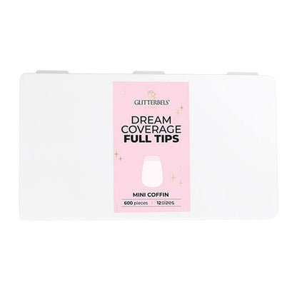 Glitterbels Dream Cover Full Tips Coffin Mini Box of 600