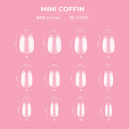 Glitterbels Dream Cover Full Tips Coffin Mini Box of 600