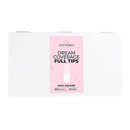 Glitterbels Dream Cover Full Tips Square Maxi Box of 600