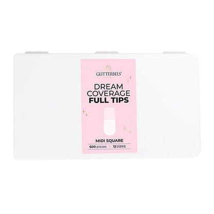Glitterbels Dream Cover Full Tips Square Midi Box of 600
