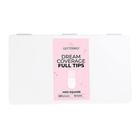 Glitterbels Dream Cover Full Tips Square Midi Box of 600