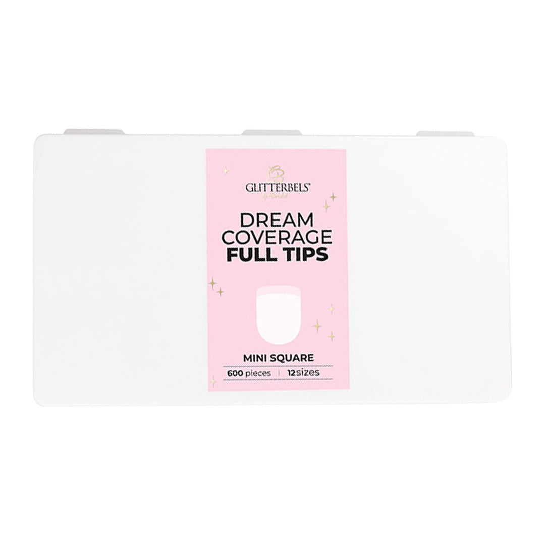 Glitterbels Dream Cover Full Tips Square Mini Box of 600