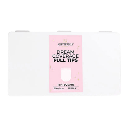Glitterbels Dream Cover Full Tips Square Mini Box of 600