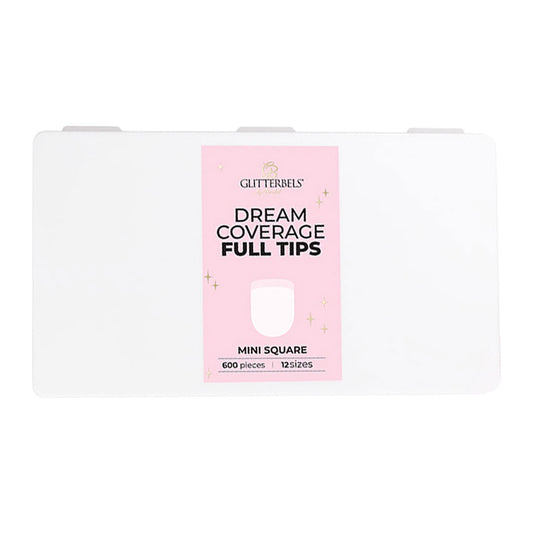 Glitterbels Dream Cover Full Tips Square Mini Box of 600