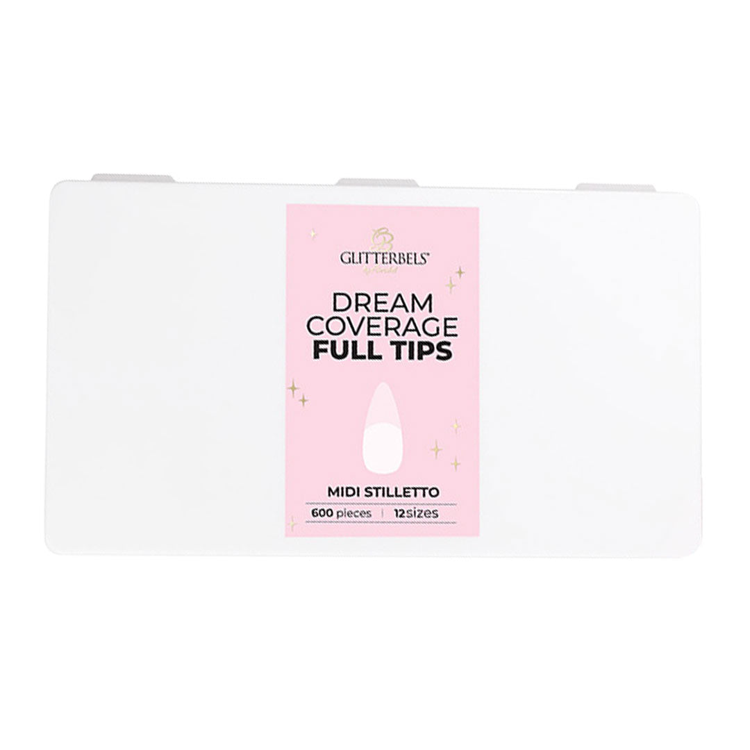 Glitterbels Dream Cover Full Tips Stiletto Maxi Box of 600