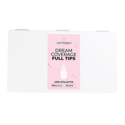 Glitterbels Dream Cover Full Tips Stiletto Maxi Box of 600